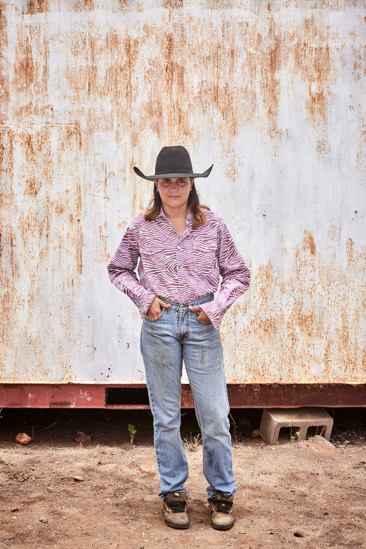 Sand Travelling Through Country Western Shirt