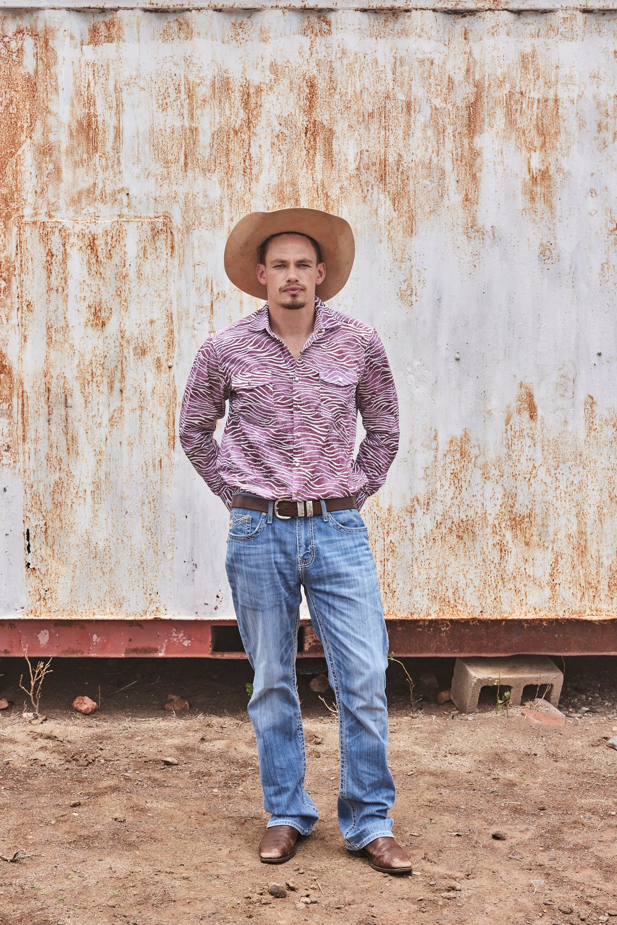 Sand Travelling Through Country Western Shirt