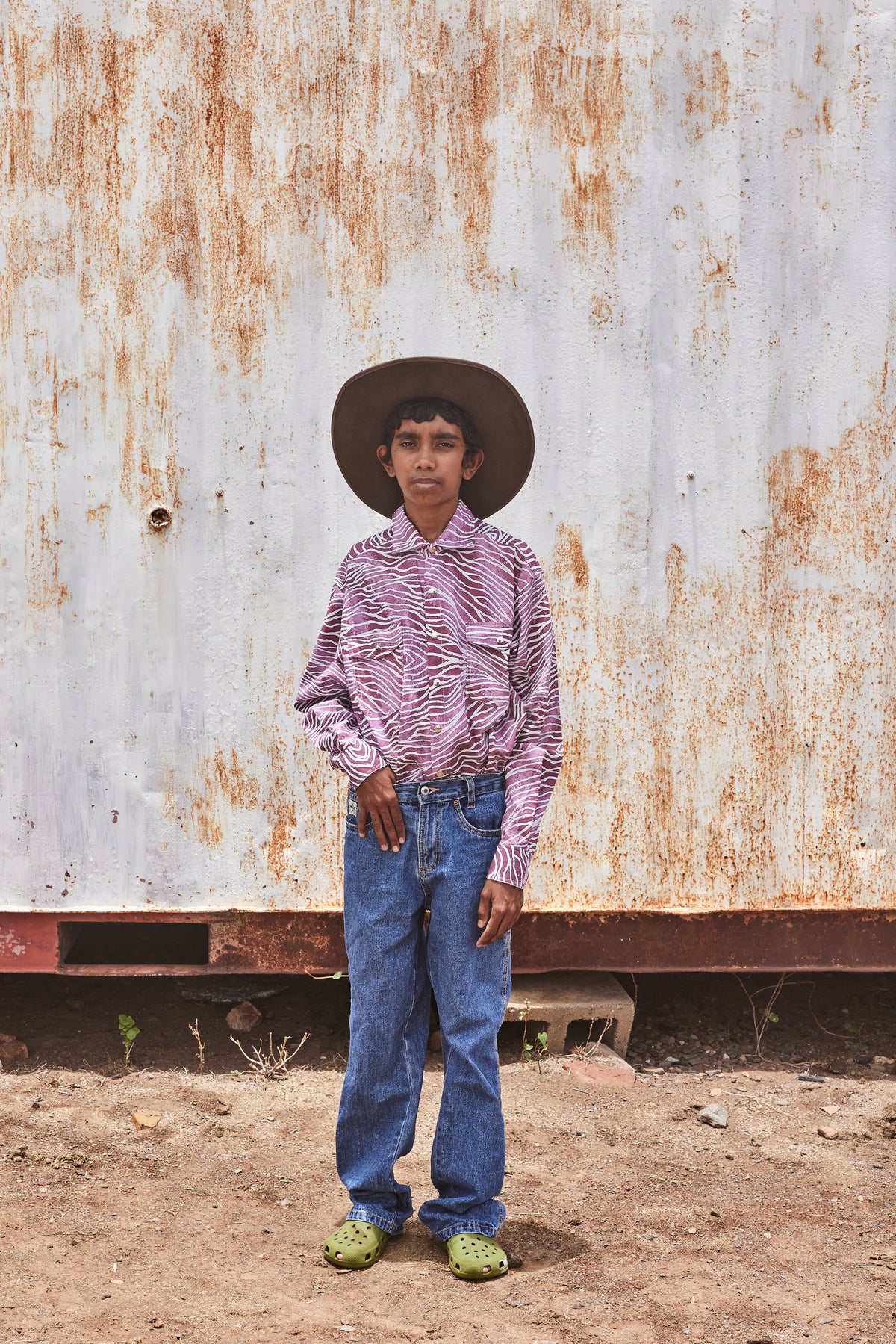 Sand Travelling Through Country Western Shirt